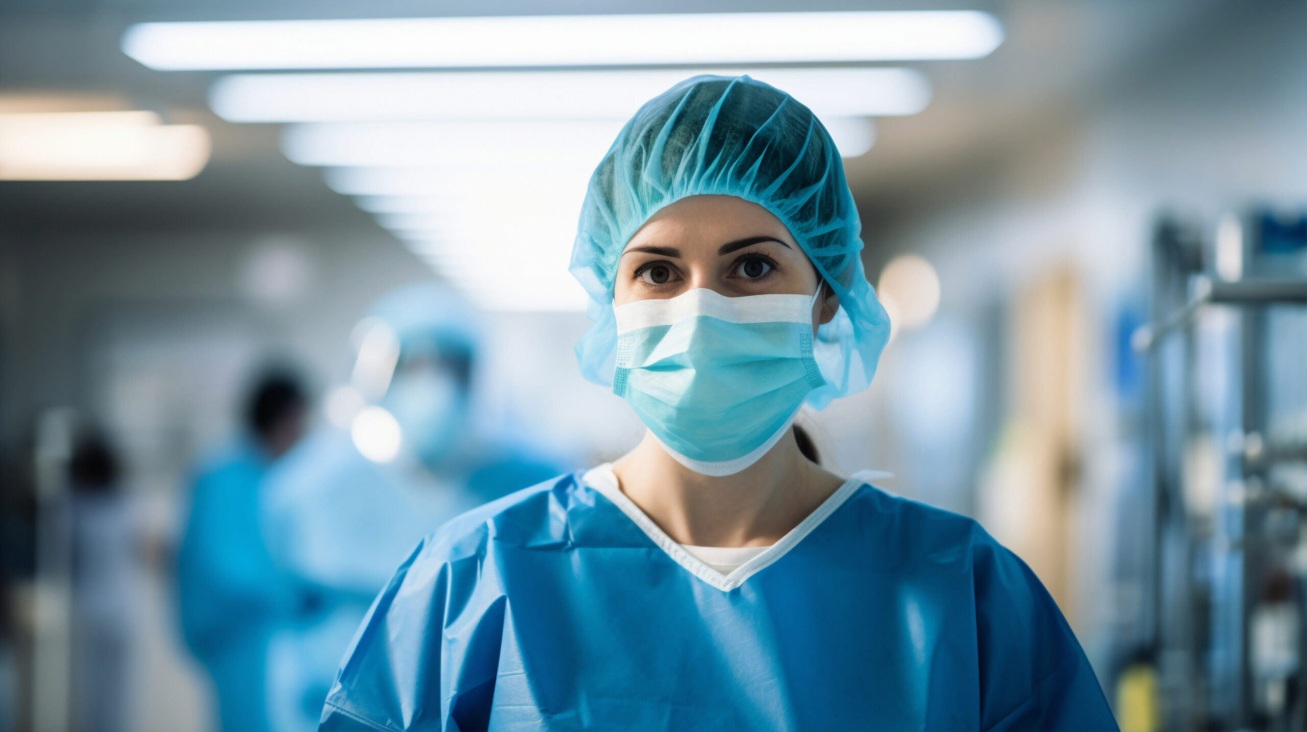 Clinician in a surgical environment