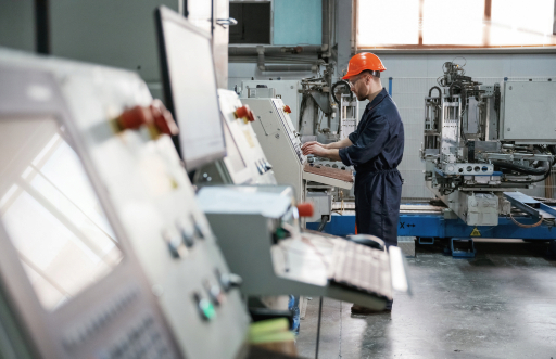 Engineer working in an industrial facility